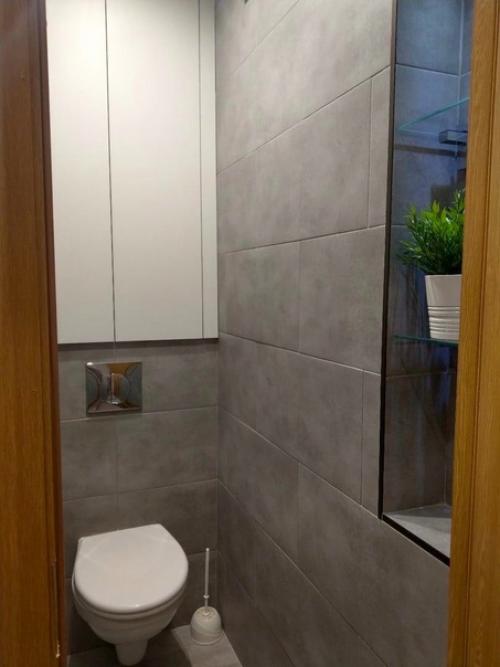 Вот так красиво преобразили ванную комнату и санузел. 05