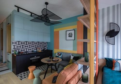 Современная квартира студия площадью 34 кв. 02