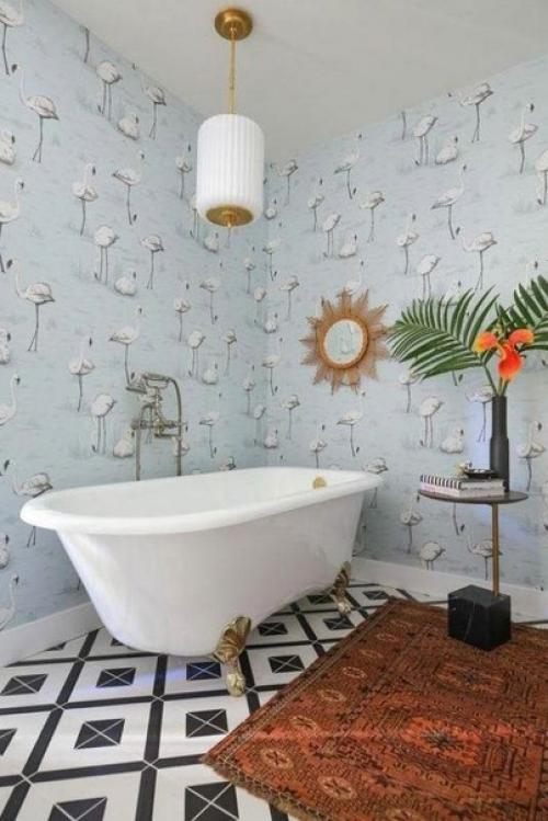 Варианты чем можно плитку в ванной комнате и санузле заменить. 05