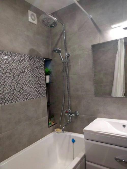 Вот так красиво преобразили ванную комнату и санузел. 02