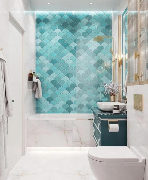 Оформление ванной комнаты и санузла. 06