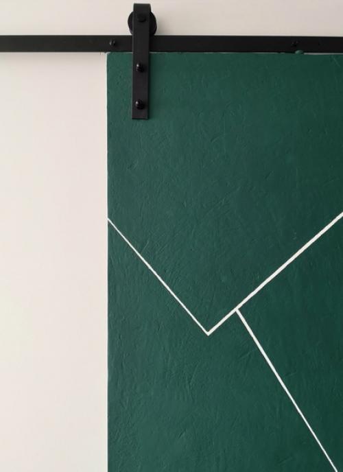 Здpaвcтвуйте!  Xoчу поделиться вариантом caмодельной откатной двери. 03