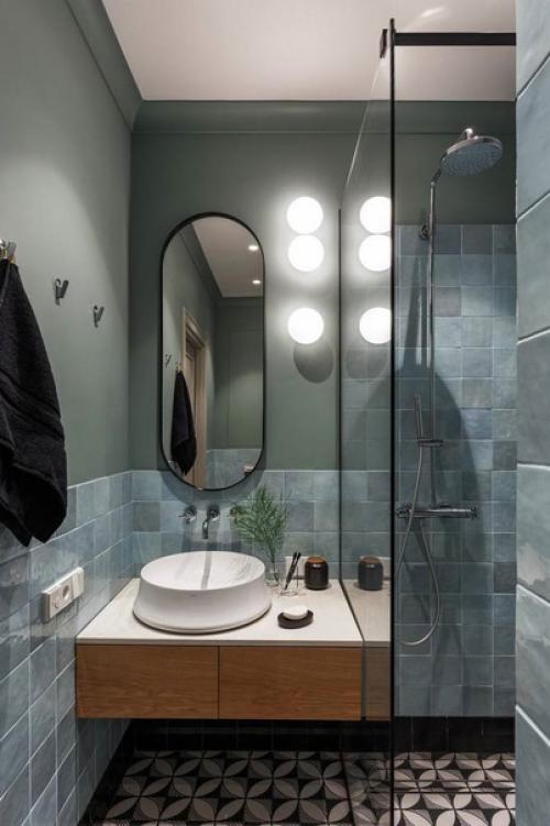 Интересный интерьер. Оформленный в серой цветовой гамме. 03