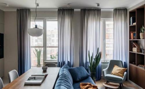 Интересный интерьер. Оформленный в серой цветовой гамме. 07