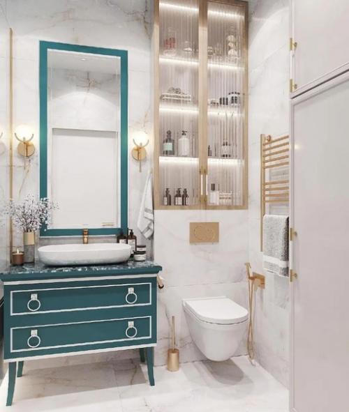 Оформление ванной комнаты и санузла. 08