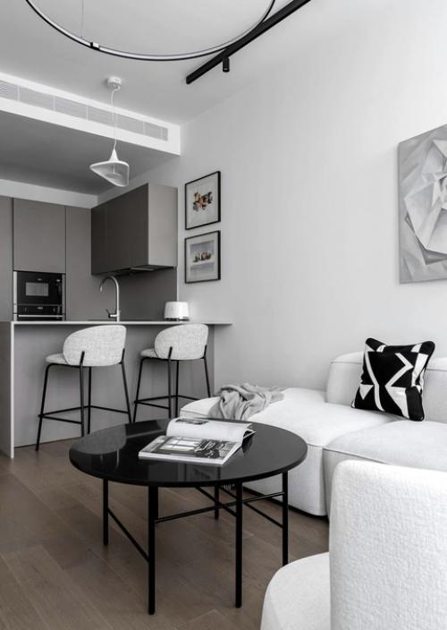 Монохромная минималистичная квартира в Москве. 02