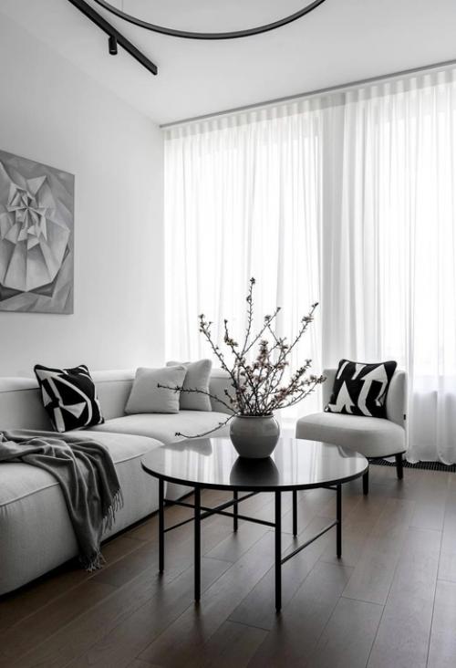 Монохромная минималистичная квартира в Москве. 03