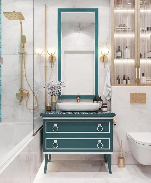 Оформление ванной комнаты и санузла. 02