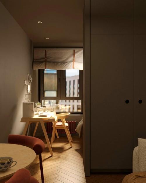 Яркая студия для студентки. 04