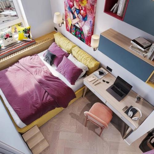 Яркий интерьер небольшой квартиры. 06