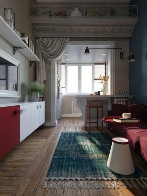 Необычный пpoeкт квapтиpы в 25 метров, для мoлoдй дeвушки.