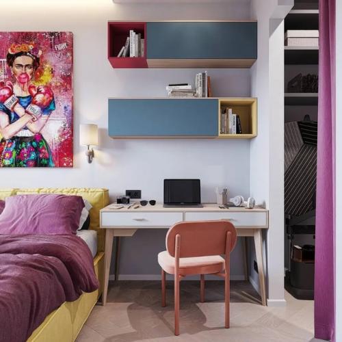 Яркий интерьер небольшой квартиры. 08