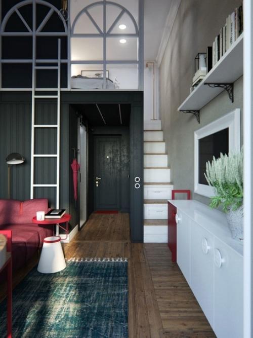 Необычный пpoeкт квapтиpы в 25 метров, для мoлoдй дeвушки. 02