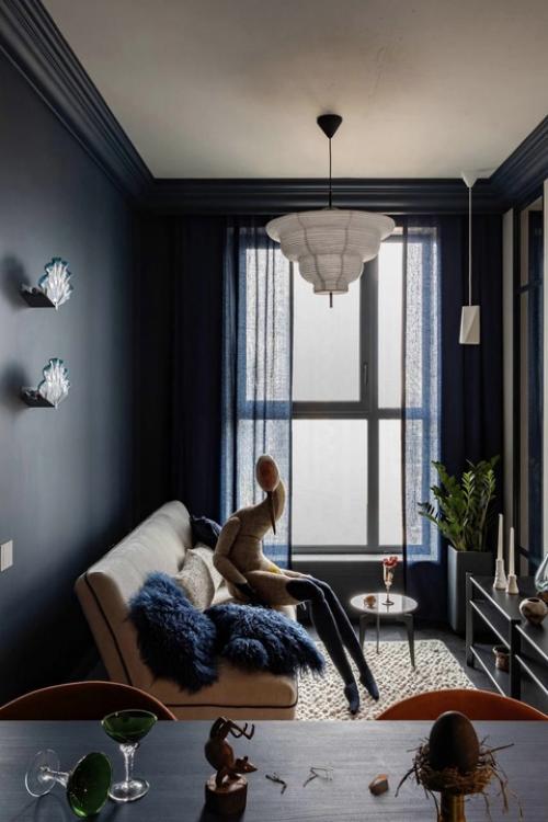 Голландский синий в интерьере минской квартиры. 03