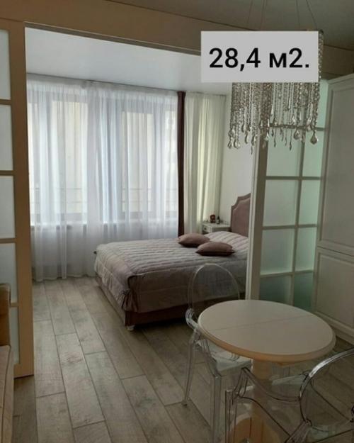 Квартира - студия, площадью 28, 4 метра.