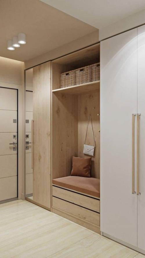 Тёплый интерьер для молодой пары. 05