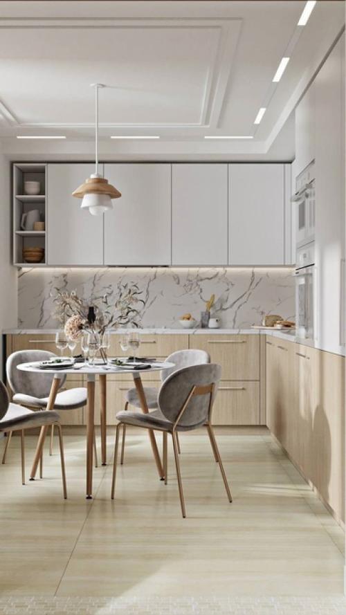 Тёплый интерьер для молодой пары. 01