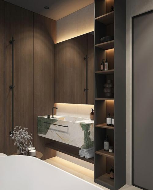 Ванная, где хочется задержаться подольше. 02