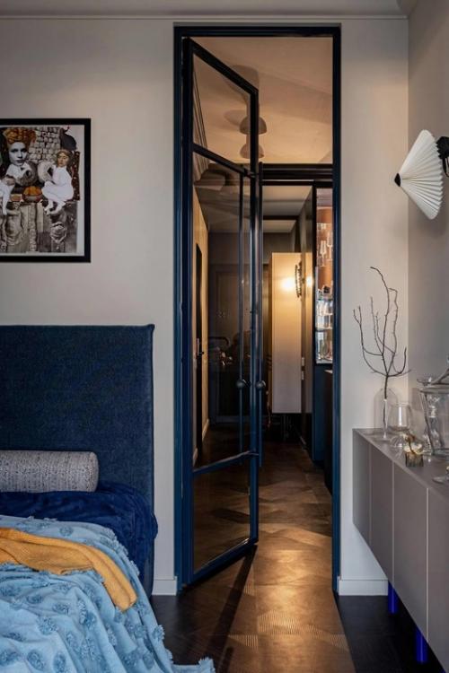 Голландский синий в интерьере минской квартиры. 07