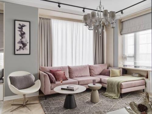 Жемчужно-серая квартира для семьи с ребёнком и собакой. 03