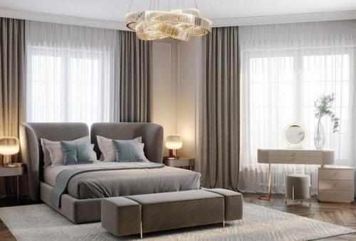 Современный интерьер спальной комнаты. 04