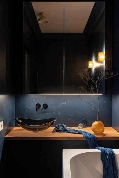 Голландский синий в интерьере минской квартиры. 09