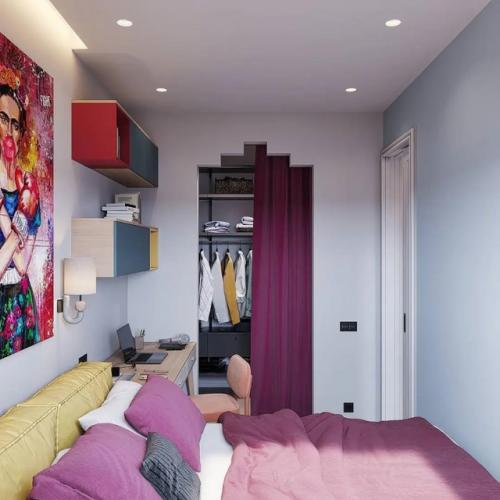 Яркий интерьер небольшой квартиры. 09