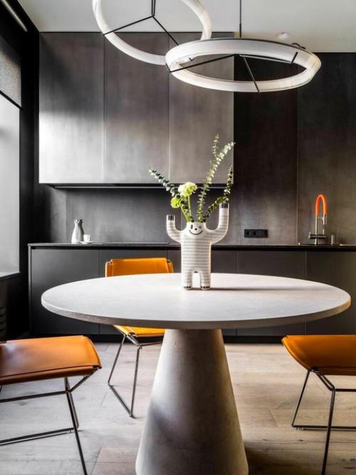 Двушка в чёрно - бежевых тонах для молодого холостяка. 04