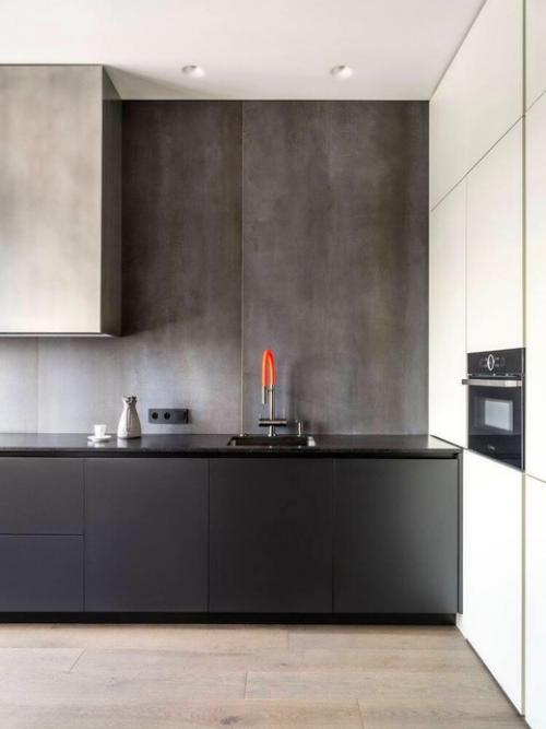 Двушка в чёрно - бежевых тонах для молодого холостяка. 01