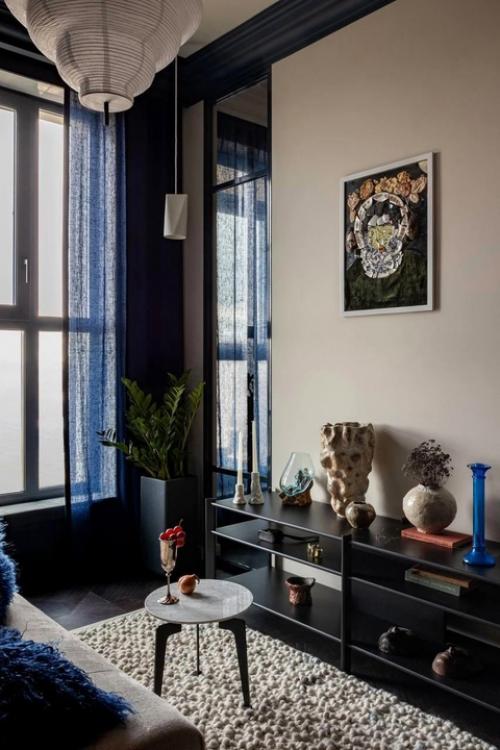 Голландский синий в интерьере минской квартиры. 05