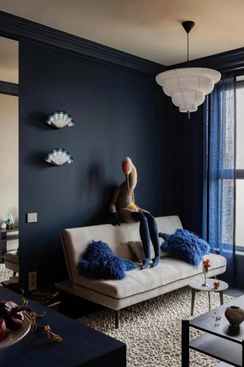 Голландский синий в интерьере минской квартиры. 04