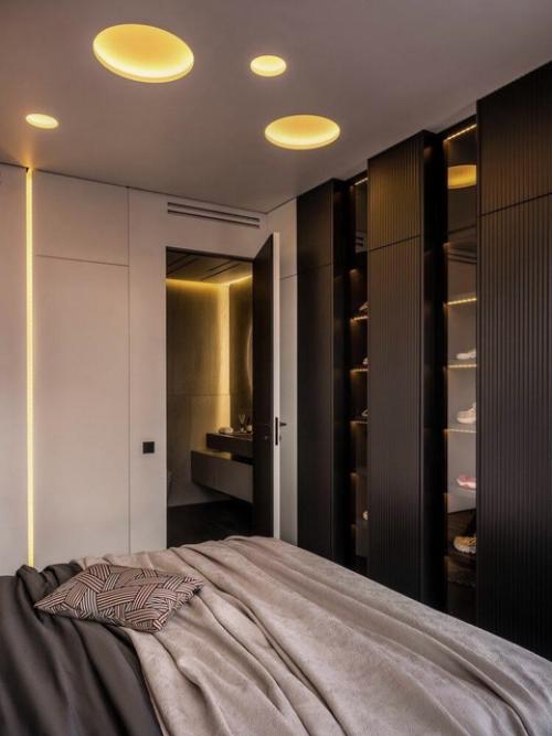 Двушка в чёрно - бежевых тонах для молодого холостяка. 08