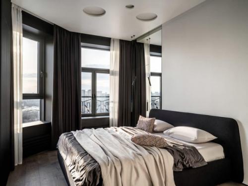 Двушка в чёрно - бежевых тонах для молодого холостяка. 06