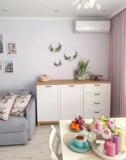 Нежный, мягкий интерьер. 01