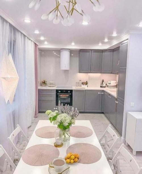 Нежный, мягкий интерьер.