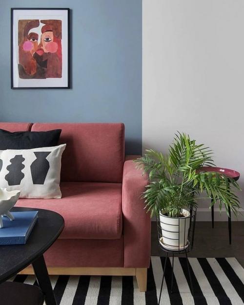 Бордовые и синие акценты: сильное сочетание. 07