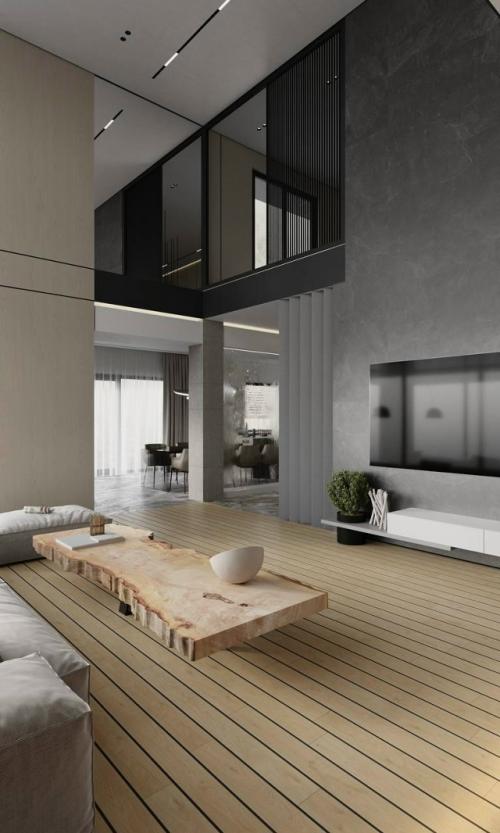 Двухэтажный дом в эко - стиле. 01