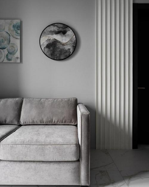 Изысканный серый. В оформлении интерьера квартиры. 02