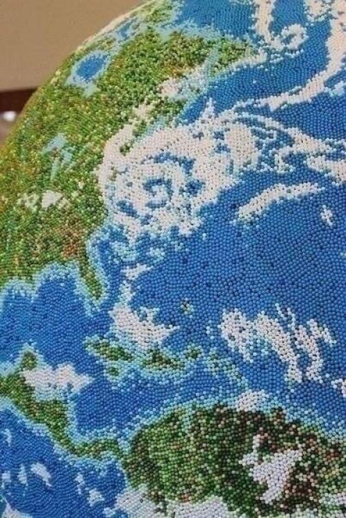 Глобус из спичек. 04