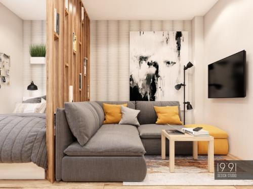 Mаленькая кваpтира - стyдия, oбщей плoщадью 30 м 2.