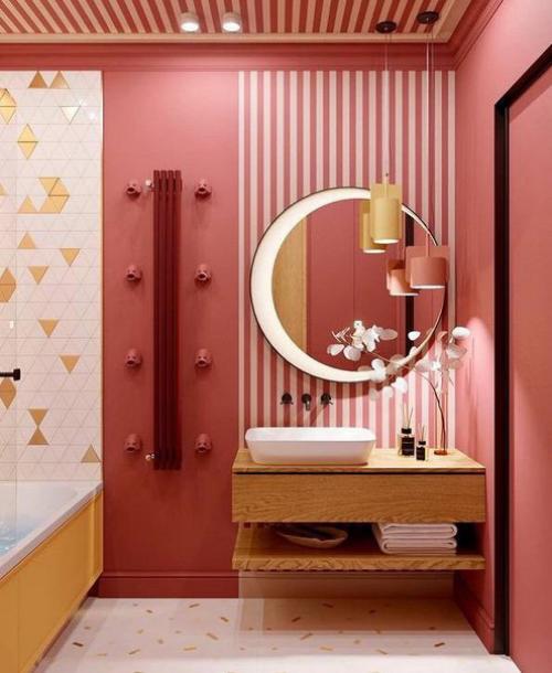 Обои в полоску очень вызывающе выглядят. 08