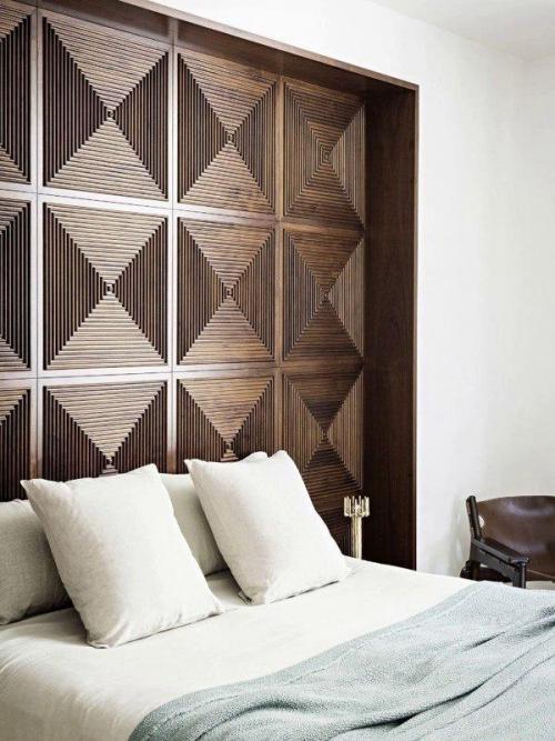 Деревянные панели в спальне: уют, который чувствуется. 03