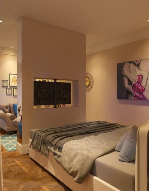 Дизайнеры разместили на 38 квадратах компактную кухню, обеденную зону, гостиную, спальню и санузел. 02