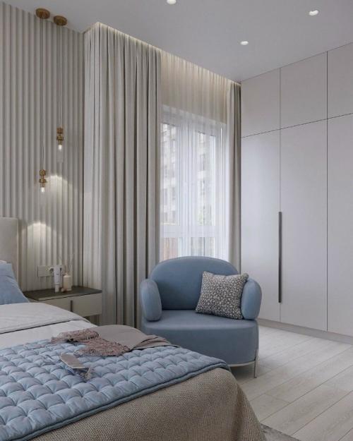 Просторная и светлая спальня. 03