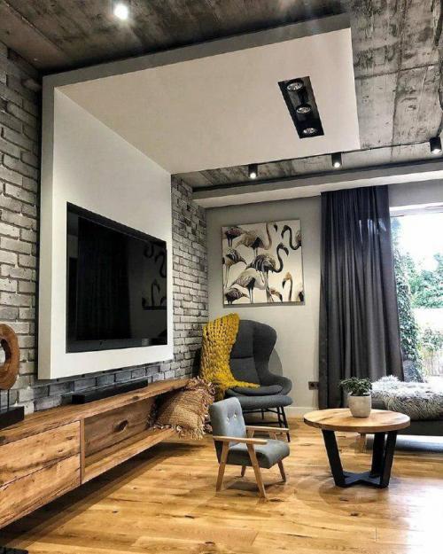 Кухня - гостиная в стиле Loft. 09