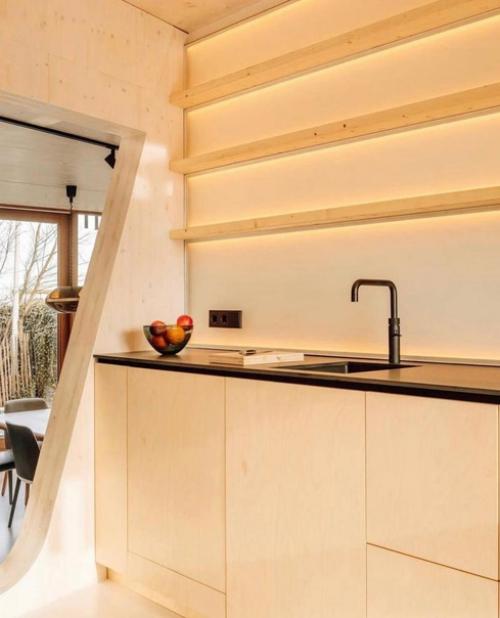 Дом с деревом, как снаружи, так и внутри. 03