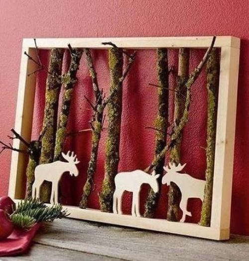 Красивые зимние панно, которые очень легко можно сделать своими руками. 03