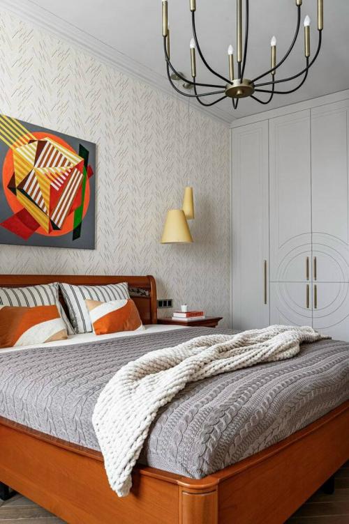 Трёшка с винтажными акцентами и стеклоблоками фальконье. 06