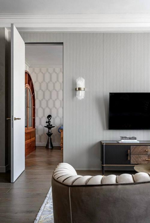 Трёшка с винтажными акцентами и стеклоблоками фальконье. 04