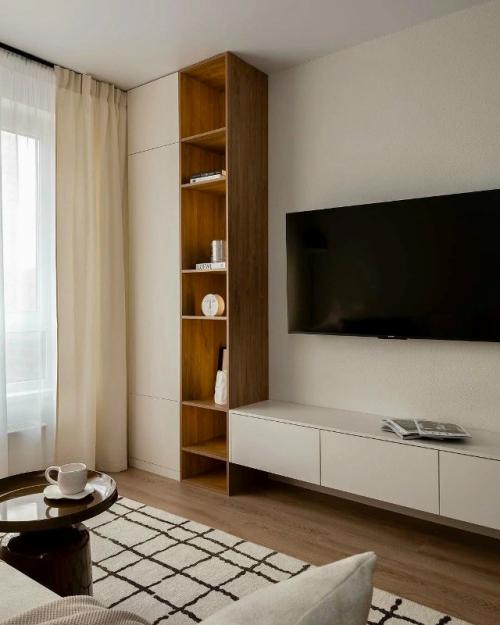 Современная гармония.  В этом проекте чувствуется тонкий баланс между уютом и функциональностью. 03